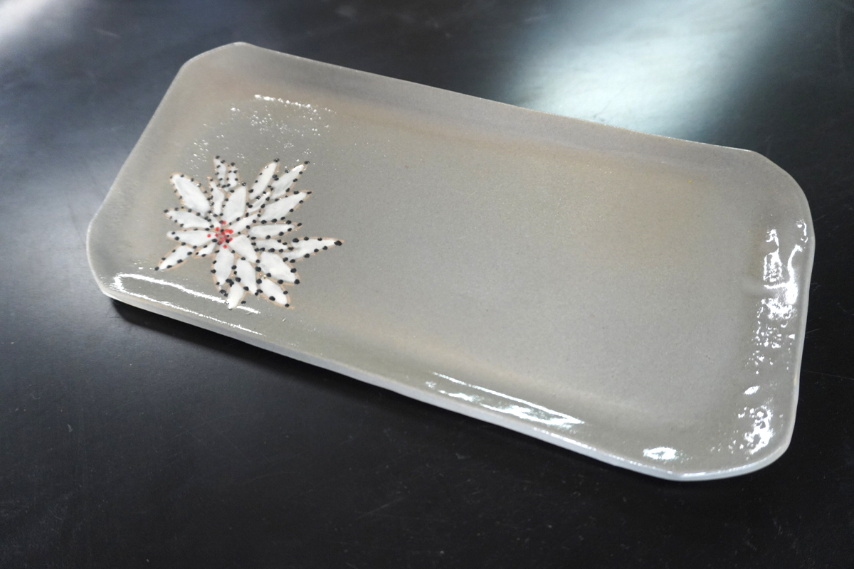 源太夫窯 和食器『長皿』3枚 [グレー]｜食器 お皿 源太夫窯 げんだゆうがま 村山恵子 陶芸品 陶芸作品 陶芸 作家 作品 窯元 [0942]