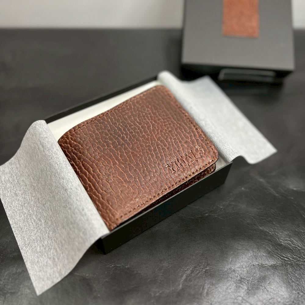 YIHALS ハンドメイド 鹿革 2つ折り財布 ネイビーブルー《靴屋が手掛ける革製品》｜イハレス レザー 革小物 [0640]