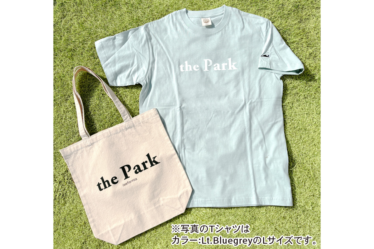 the Park project by isefornia オーガニックコットンTシャツ【Lt.Bluegrey】Lサイズ＆トートバッグセット｜伊勢原ブランド isefornia イセフォルニア オーガニックコットン ECOブランド ザ・パークプロジェクト 公園維持 [0511]
