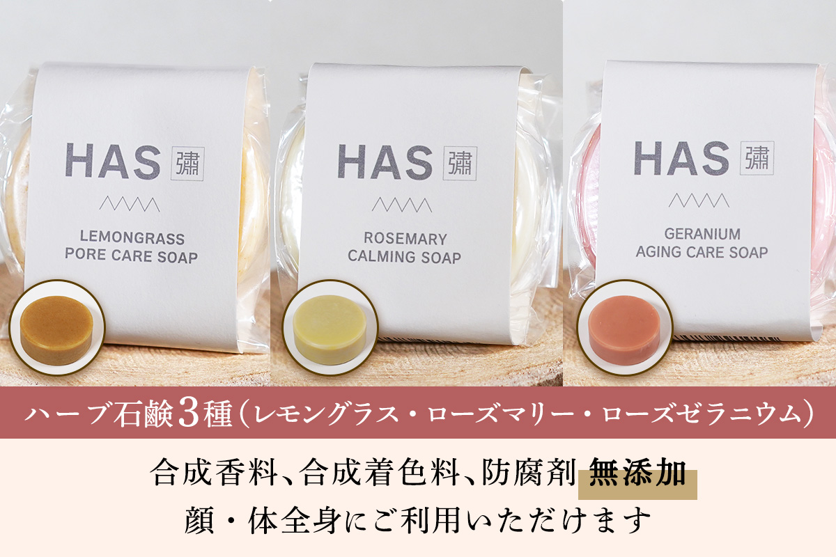 HAS 自然派ケア商品 詰め合わせ ギフトセット｜ハーブ 石けん 洗剤 シャンプー 農薬不使用 [0371]