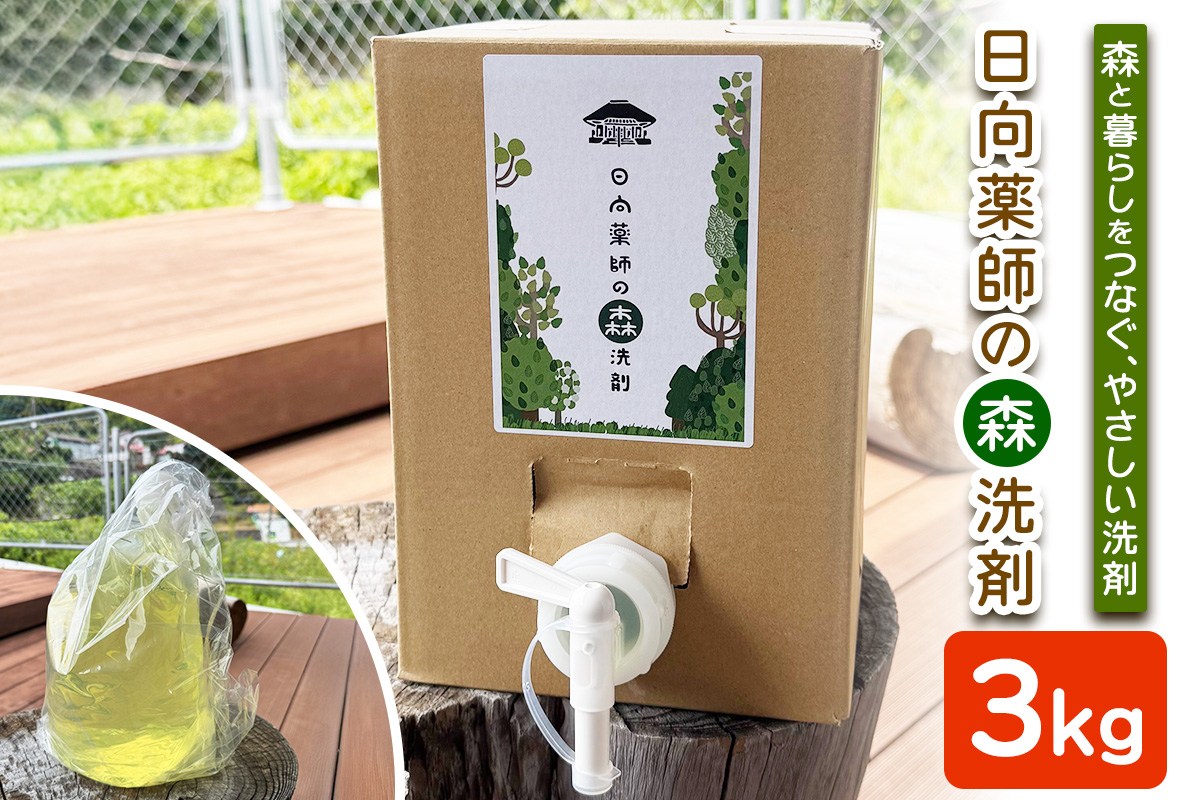 地域洗剤「日向薬師の森洗剤3kgBOX」｜洗剤 日向薬師 [0447]