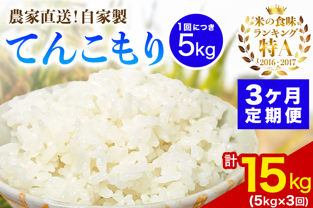[定期便／3ヶ月連続 ][令和7年産] 伊勢原産 精米5kg てんこもり 農家直送！加藤さんちのうんめぇ！自家製米｜ お米 おこめ コメ 白米 神奈川 伊勢原 [0744]