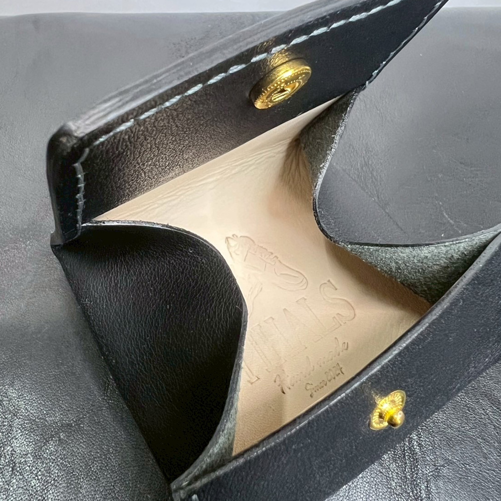 YIHALS ハンドメイド 牛革 コインケース ネイビーブルー《靴屋が手掛ける革製品》｜イハレス レザー 革小物 [0659]