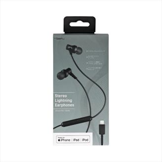 Owltech アルミニウムハウジング採用 ステレオLightningイヤホン リモコン＆マイク付き OWL-EPLT04シリーズ ブラック　オウルテック