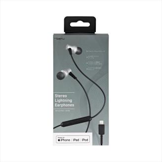 Owltech アルミニウムハウジング採用 ステレオLightningイヤホン リモコン＆マイク付き OWL-EPLT04シリーズ　シルバー　オウルテック