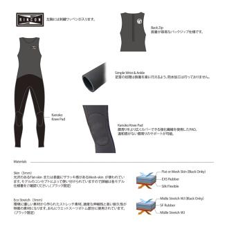 ウエットスーツ RINCON 3/3mm icon-CL-LJ ロングジョン SUMMER仕様 Lサイズ