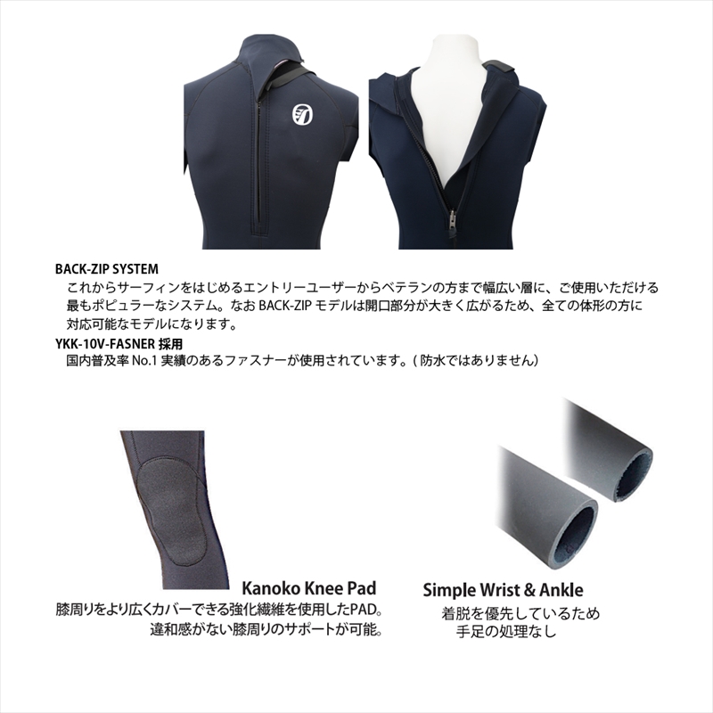 ウエットスーツ RINCON 3/2mm icon-BZ フルスーツ FALL/WINTER仕様 Mサイズ