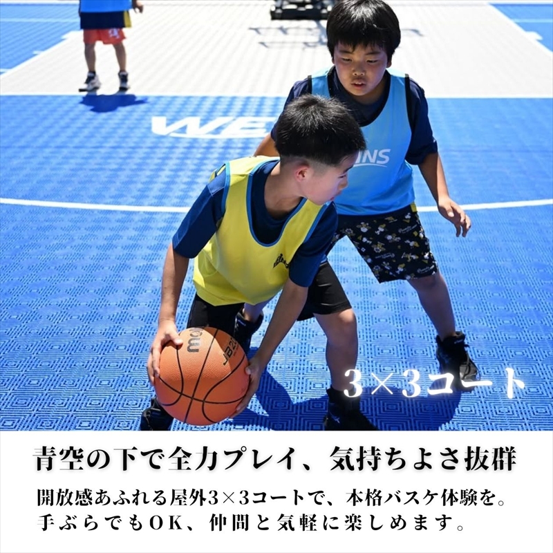 アクティブ＆グルメ体験！3×3コート体験 in ウエインズ海老名（温浴＆焼肉ほりにしランチ付） 2名様【 チケット 神奈川県 海老名市 】