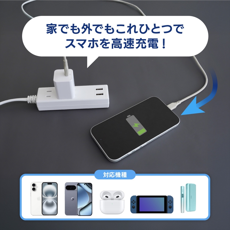 Owltech(オウルテック) 最大PD20W出力 GaN採用 USB Type-C×1 AC充電器 OWL-APD20C1GB-WH ホワイト【 神奈川県 海老名市 】