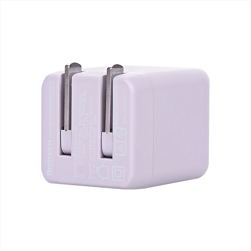 Owltech(オウルテック)PowerDelivery20Wで超速充電可能 きらきら可愛いペールアイリス OWL-APD20A1C1R-PU 【 AC充電器 家電 神奈川県 海老名市 】