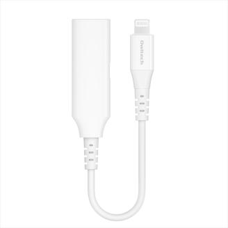 Owltech Audio＋充電 充電用Lightningポート付き Lightning to 3.5mmミニジャック 変換ケーブル OWL-CBLTF35LT02-WH オウルテック