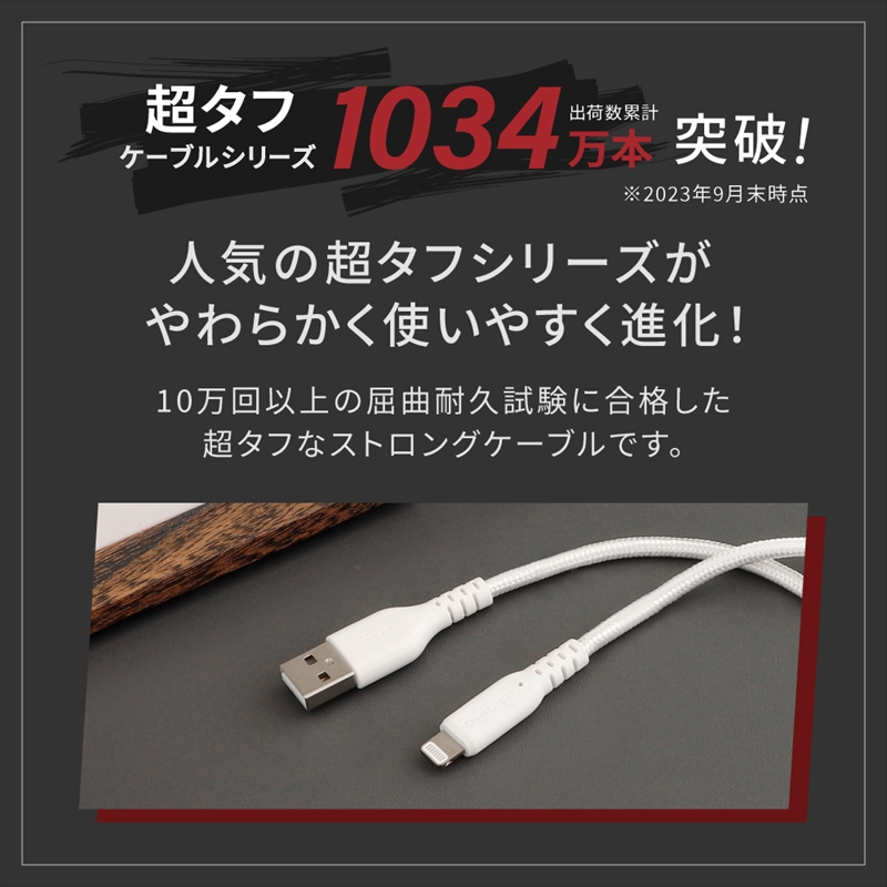 Owltech(オウルテック) 断線に強く柔らかい Lightningケーブル 2m ホワイト OWL-CBA4LA20-WH 【 ケーブル 家電 神奈川県 海老名市 】