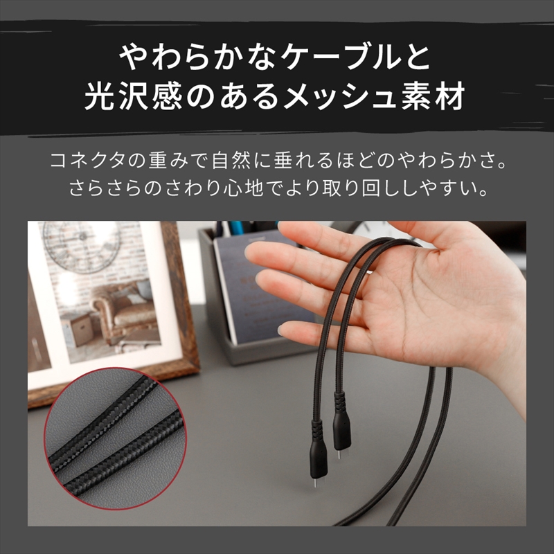 Owltech(オウルテック) 断線に強く柔らかい USB タイプC to Cケーブル 3m ホワイト OWL-CBA4CC30-WH 【 ケーブル 家電 神奈川県 海老名市 】