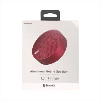 Owltech ワイヤレスステレオモード対応 Bluetooth5 アルミニウム モバイル スピーカー OWL-BTSP03S-R　レッド オウルテック