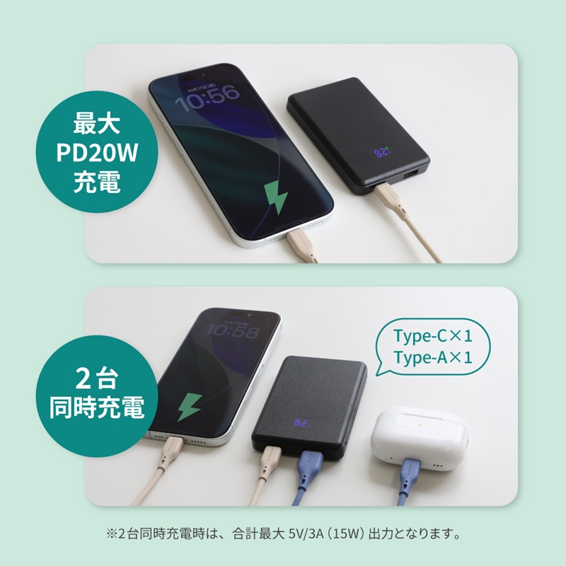 Owltech(オウルテック) 準固体電池採用 デジタル表示搭載 5000mAh モバイルバッテリー OWL-LPB5024-WH ホワイト【 神奈川県 海老名市 】
