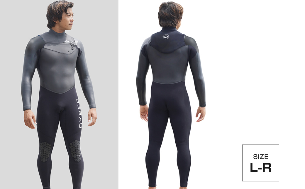 ウエットスーツ CYBER 5/3mm起毛　 CHEST-ZIP フルスーツ WINTER仕様　L-Rサイズ