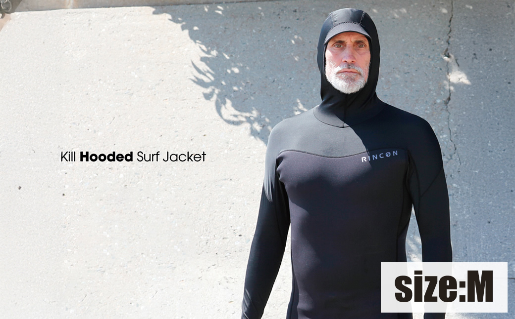 ウエットスーツ　Rincon 1mm KILL HOODED 長袖 JACKET。真夏仕様5.5cmバイザー付き  Mサイズ