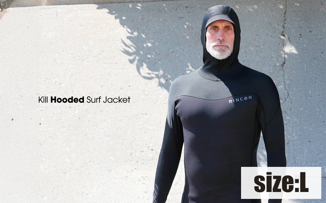 ウエットスーツ　Rincon 1mm KILL HOODED 長袖 JACKET。真夏仕様5.5cmバイザー付き  Lサイズ