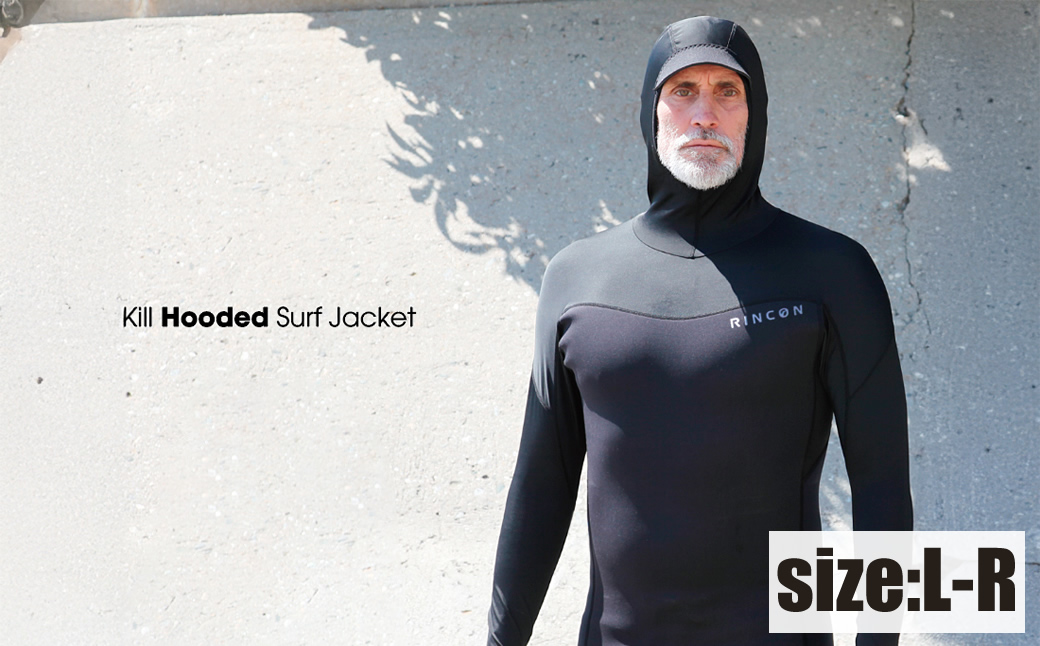 ウエットスーツ　Rincon 1mm KILL HOODED 長袖 JACKET。真夏仕様5.5cmバイザー付き  LRサイズ