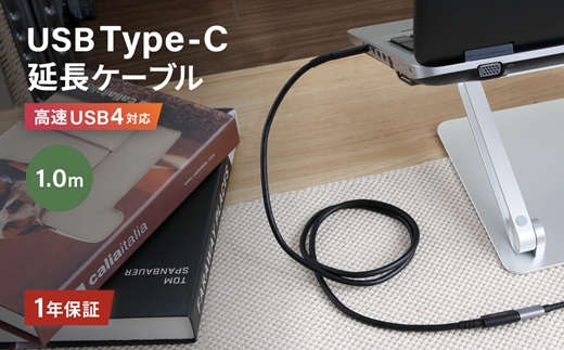 Owltech(オウルテック) 急速充電／高速データ通信 対応 USB C to C延長ケーブル 1m OWL-CBCMCF10-BK 【 ケーブル 家電 神奈川県 海老名市 】