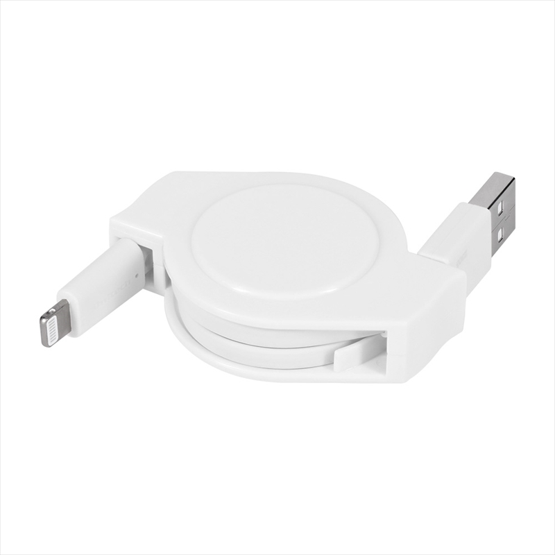 Owltech(オウルテック) 巻取り式 Type-A to Lightning ケーブル ホワイト1.2m OEC-CBR2AL12-WH 【 ケーブル 家電 神奈川県 海老名市 】