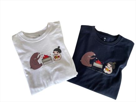 モンベルTシャツ 南足柄市オリジナルデザイン（焚火）＜ブラック/M＞【 神奈川県 南足柄市 】