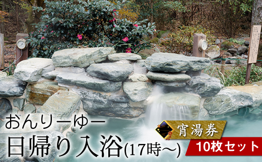 おんりーゆー 日帰り入浴(17時～) 宵湯券 10枚セット【温泉 サウナ お風呂 結婚記念日 敬老の日 ギフト プレゼント 利用券 神奈川県 南足柄市 】