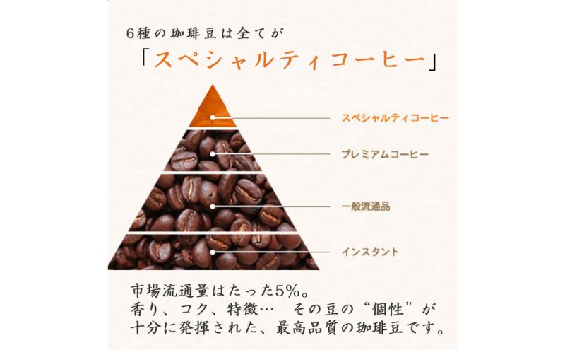 スペシャルティコーヒー6ヵ国　ワールドトラベルセット（粉）the beans thebeans ザビーンズ