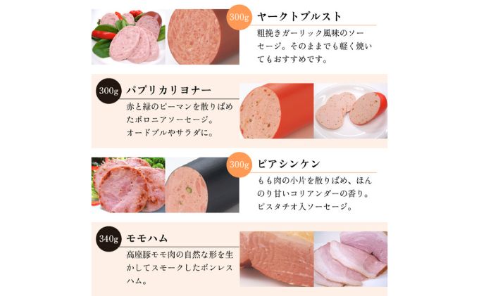 ハム 詰め合わせ 高座豚 手造り 食べ比べ セット 全 8種 骨付ハム 入り ロースハム 豚肉 肉 お肉 加工肉 食品 ソーセージ ウィンナー ウインナー