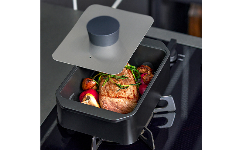 Sumi Roaster 調理器具 ロースター 焼く 蒸す 揚げる 炭火焼 角型 カーボン フッ素コート 焦げ付きにくい お手入れ簡単 神奈川県 綾瀬市