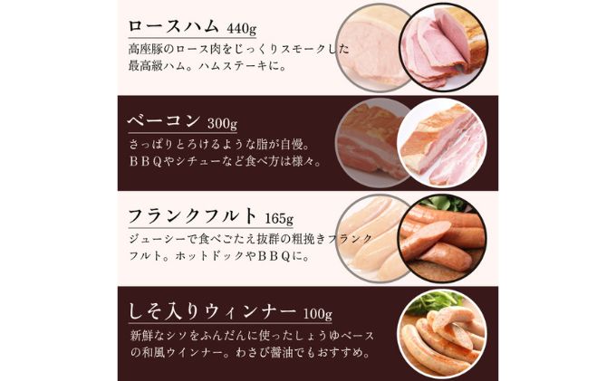ハム ソーセージ 詰め合わせ 高座豚 手造り セット 全 8種 骨付きハム 入り 豚肉 肉 お肉 加工肉 食品 ベーコン ウィンナー ウインナー