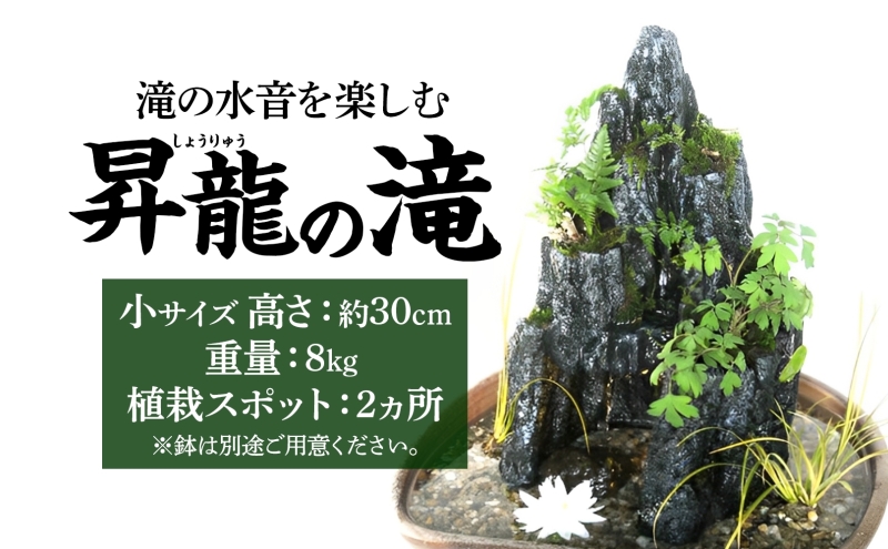 昇龍の滝 小サイズ 滝音 ビオトープ せせらぎ 庭 バルコニー メダカ エサやり不要 癒し ガーデニング リラクゼーション アクアフォレスト 神奈川県寒川町(※鉢はついていません)