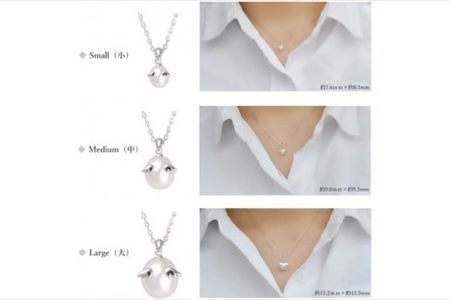 天使の卵　パールペンダント（ホワイト　中）