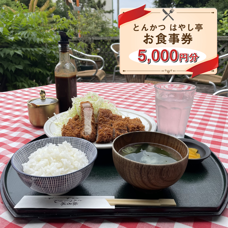 とんかつ はやし亭 お食事券 5,000円分【 神奈川県 大磯町 お食事券 食事券 】