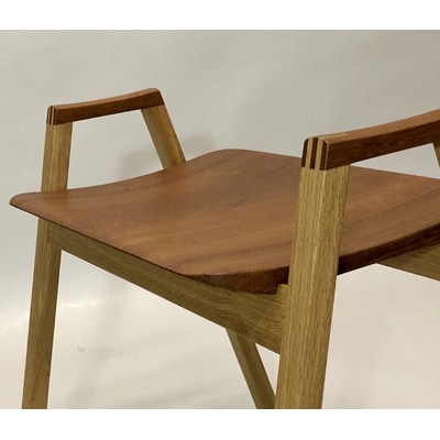 スタッキング・スツール　チーク材+オーク材