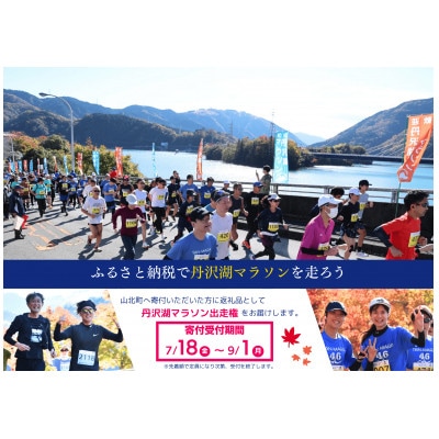 丹沢湖マラソン3.3km出走権＆駐車券＆オリジナルTシャツ＆さくらの湯利用券11月30日(日)開催