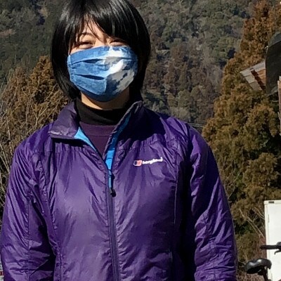 大野山の藍染　洗って何度でも使える「布マスク」5枚セット