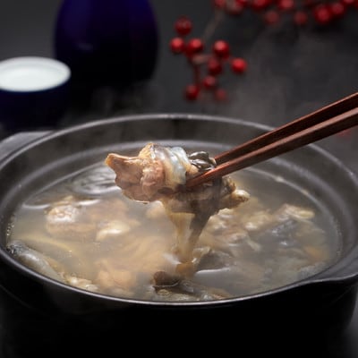 【のし付き】神奈川県産すっぽん鍋(2～3人前)300g＆ドリンク3本(各180g)セット【配送不可地域：離島】