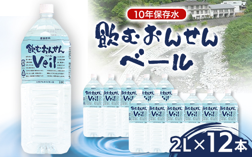 10年保存水　飲むおんせんベール2L×6本入【2箱セット】
