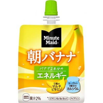 Minute Maid ミニッツメイド 朝バナナ ゼリー飲料 180gパウチ×24袋パック