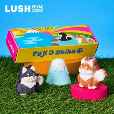 LUSH (ラッシュ) ワンダフルな日本をお風呂で満喫!富士山＆柴犬 ギフト バスボム3種セット