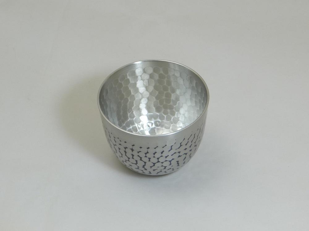 純銅鎚目ぐい呑み 錫被仕上 80ml