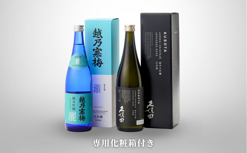 【新潟銘酒堪能セット（化粧箱有）】久保田 純米大吟醸・越乃寒梅 灑 (720ml)