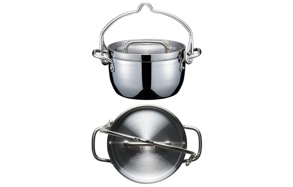 TSBBQ ライトステンレス ダッチオーブン　6インチ　ミラー仕上げ（TSBBQ-011）