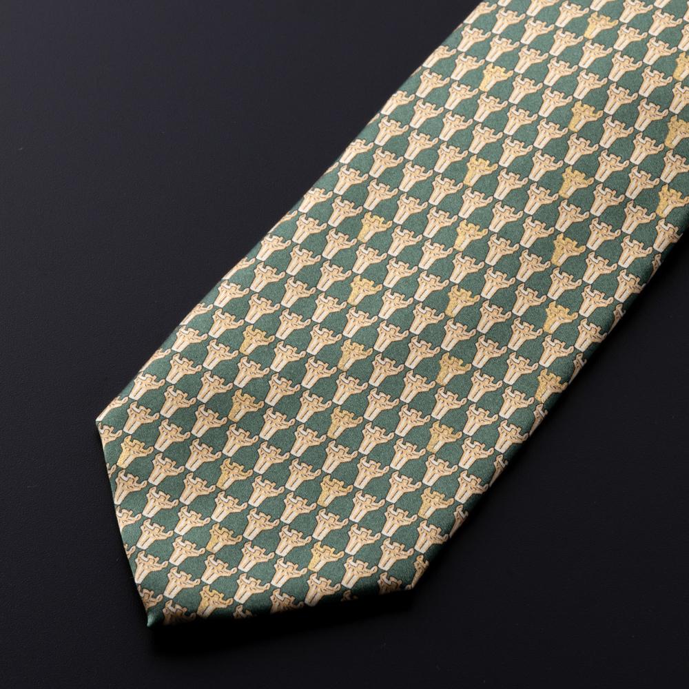 国宝火焔型土器NO.1ネクタイ【61-O（グリーン）】