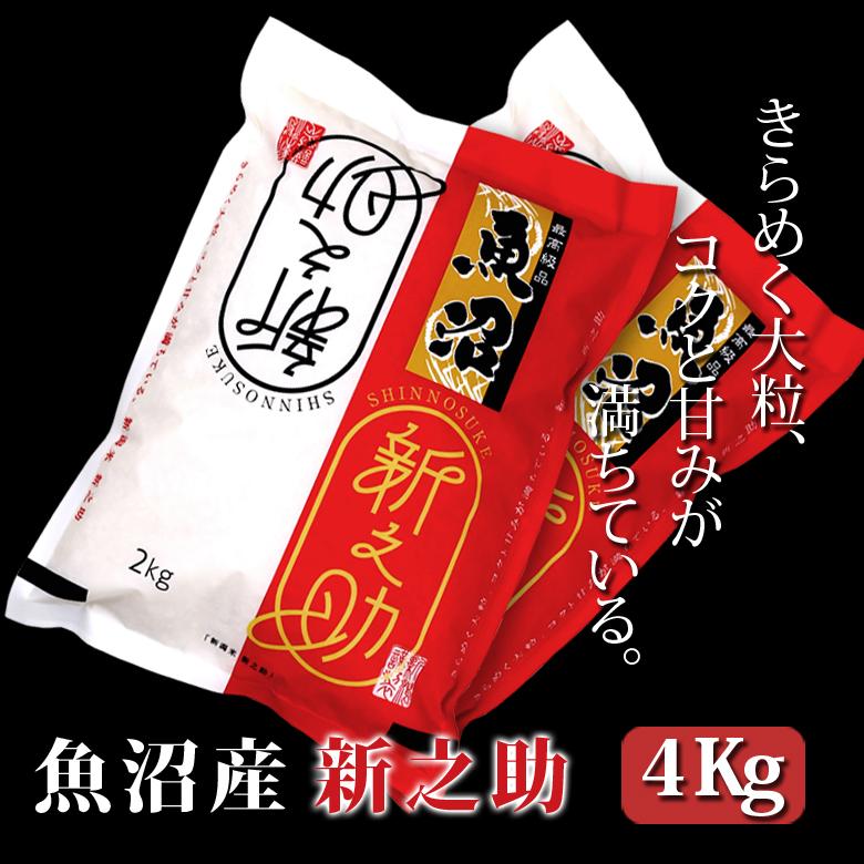 令和7年産】お米マイスター厳選！魚沼産新之助　４kg(２kg×２)　2025年10月中旬頃～発送開始　新潟県　魚沼　魚沼産　新之助　米
