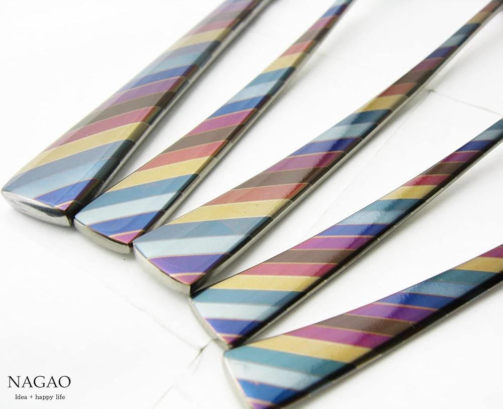ナガオ -ニジ- ディナーカトラリー 5本セット 18-8ステンレス 多重発色