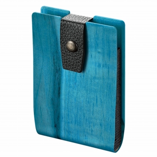 【ギフト用】【百年物語プロジェクト】名刺入れ　タテ型コンパクト『ブルー』