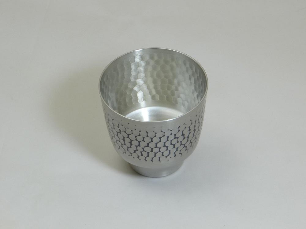 純銅鎚目ぐい呑み 錫被仕上 100ml