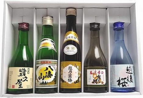 人気銘柄越乃寒梅・八海山入り！新潟有名地酒 飲み比べ 300ml 5本 ※25/12/20決済分まで年内発送・年始は1/9頃から出荷開始